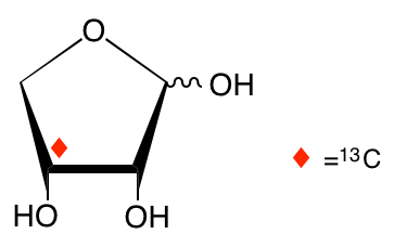 structure of D-[3-13C]erythrose