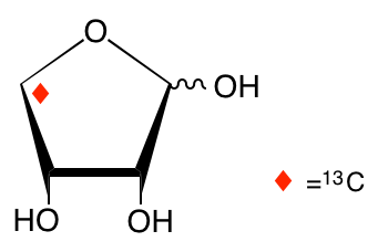 structure of D-[4-13C]erythrose