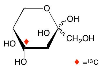 structure of D-[4-13C]fructose