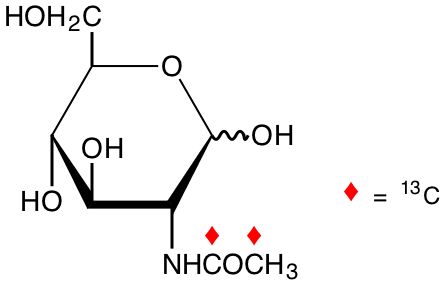 structure of N-[1,2-13C2]acetyl-D-glucosamine
