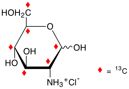 structure of D-[UL-13C6]glucosamine HCL