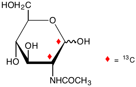 structure of N-acetyl-D-[1,2-13C2]glucosamine