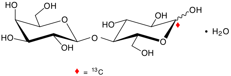 structure of [1-13Cglc]lactose monohydrate