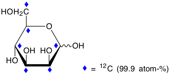 structure of D-[UL-12C6]mannose (13C depleted)