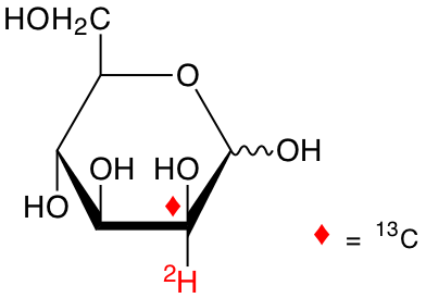 structure of D-[2-13C;2-2H]mannose