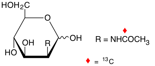 structure of N-[1-13C]acetyl-D-mannosamine