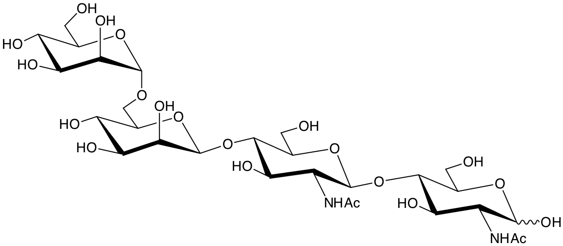 structure of Man(a6)Man(b4)GlcNAc(b4)GlcNAc